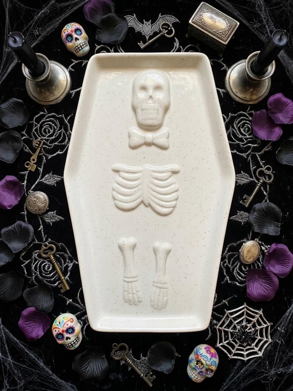 Ceramic Skeleton Serving Platter
